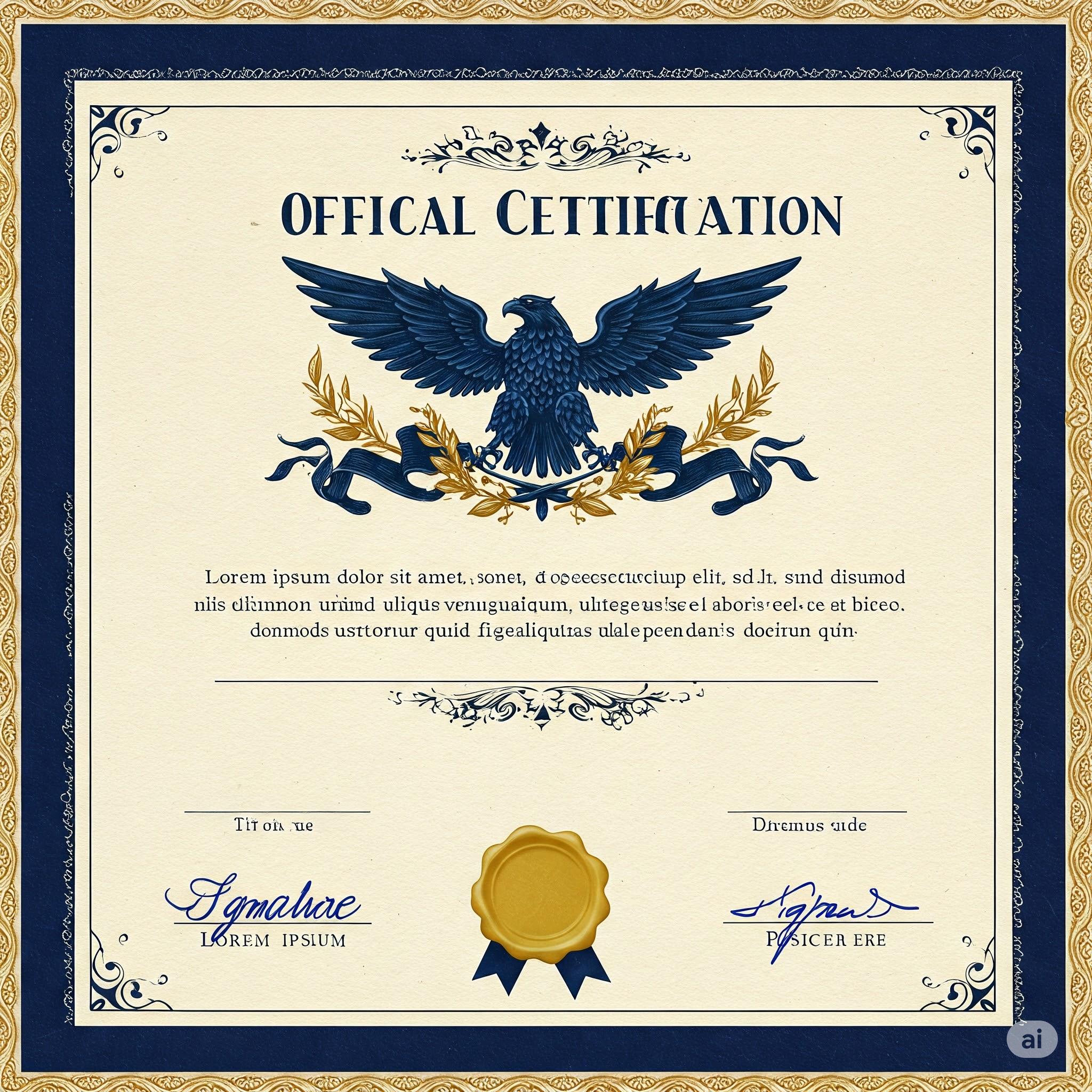 Official emblem and exquisite certificate symbolizing GFSA's authoritative certification